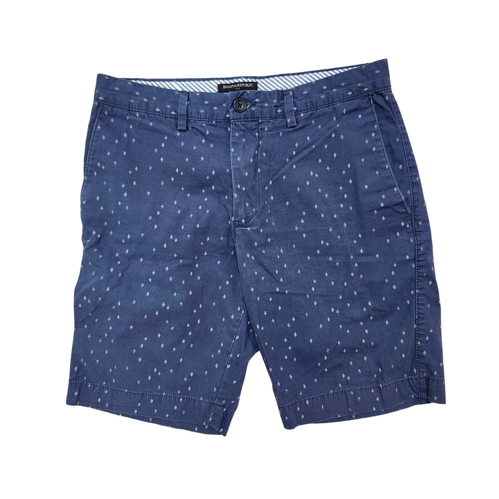Banana Republic Shorts Diamond Print Casual Chino Shorts Size 30